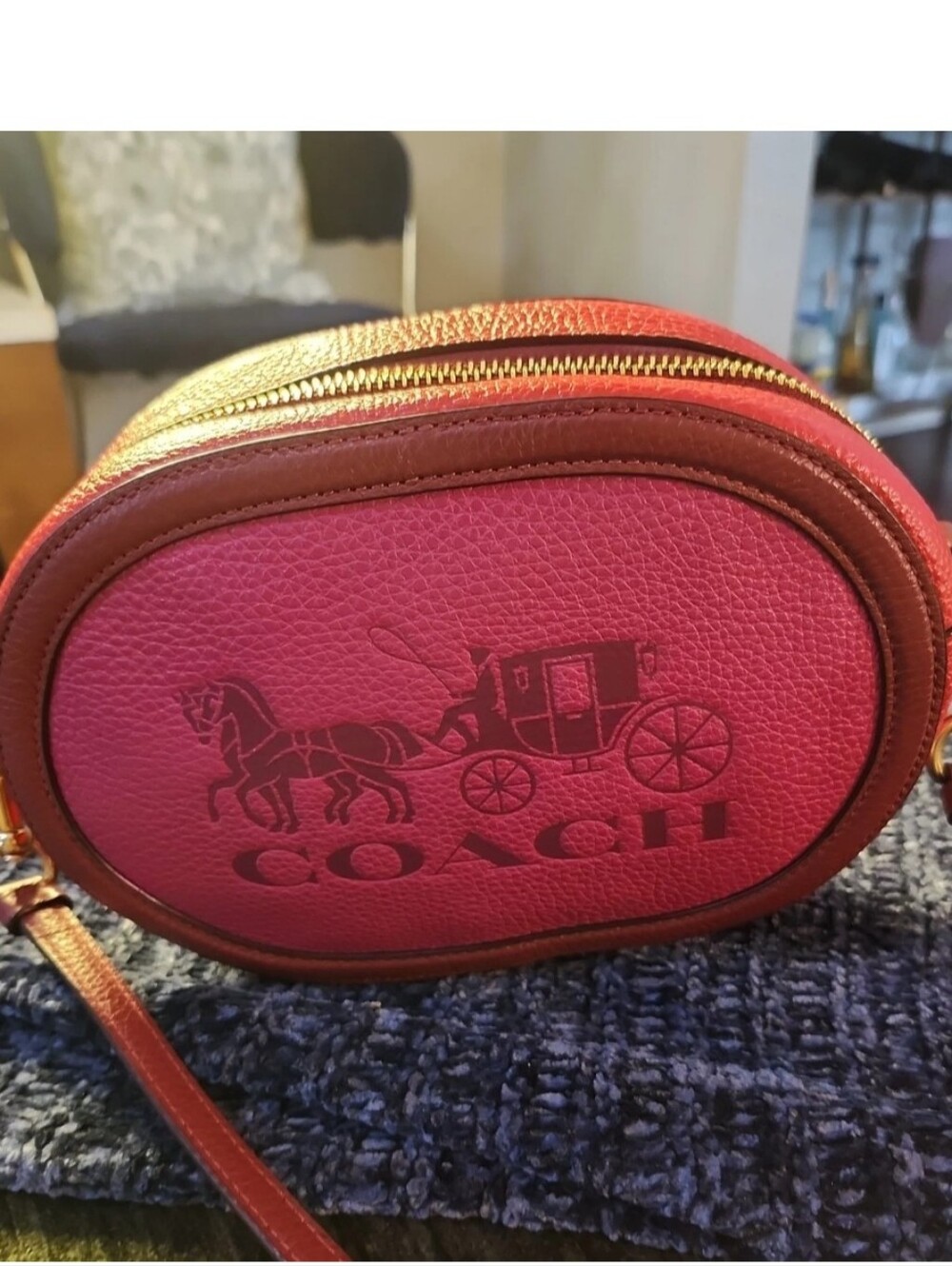 COACH Camera Bag Colorblock Leather Crossbody Bag - Picture 2 of 13
